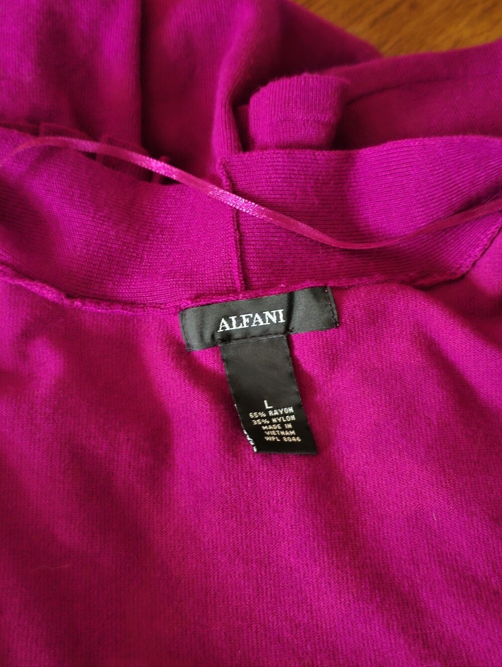 Alfani Bold Magenta Ruffle Sleeve Cardigan L - Picture 2 of 4
